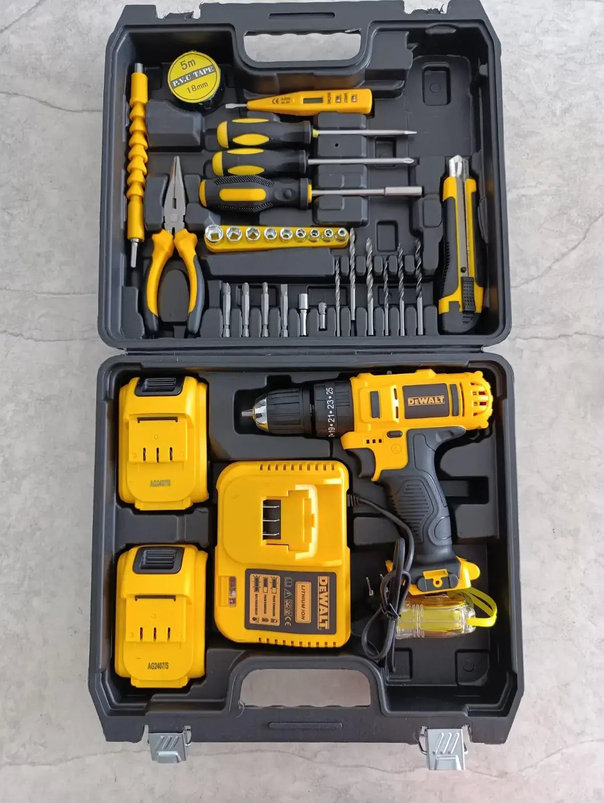 TALADRO DEWALT ECONOMICO + HERRAMIENTAS